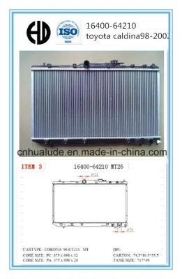 High Quality Auto Radiator for Toyota Caldina, Brazed Aluminum