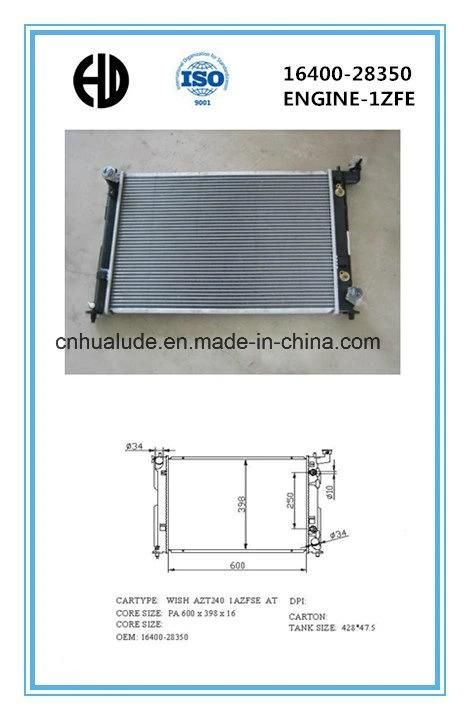 High Quality Aluminum Brazed Automotive Radiator for Engine-1zfe