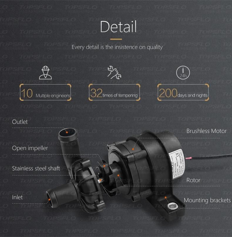 Topsflo Mini 24V BLDC Automotive Engine Cooling Water Pumps