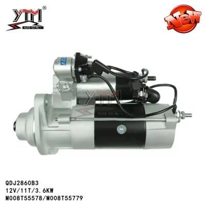 Ytm Starter Motor Qdj2860b3 - 12V/11t/3.6kw for OEM No-M008t55578/M008t55779