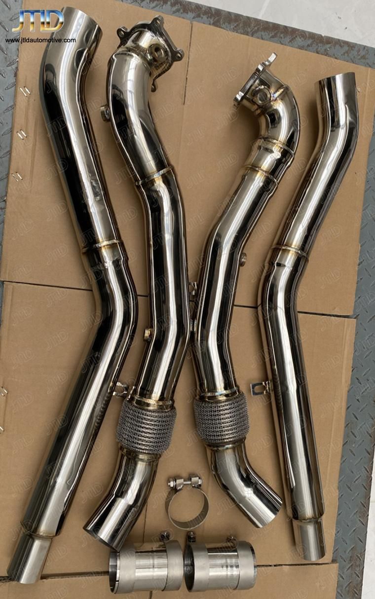 Turbo Downpipe Catless Exhaust Downpipe for Audi S6 RS6 S7 RS7 C7 A8 S8 V8 4.0 Tfsi 2012+ Exhaust Downpipe