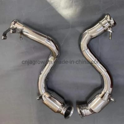 for Mercedes Benz C63 C63s Amg W205 M177 Exhaust Pipe Custom Exhaust Downpipe Kit 2015 - 2020