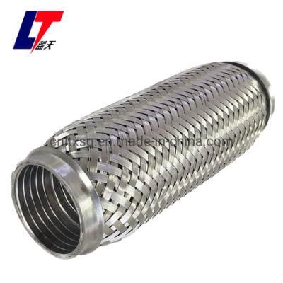 2.5&quot; ID X 6&quot; L Car Exhaust Flex Pipe Interlock Connector Joint Coupling Adapter