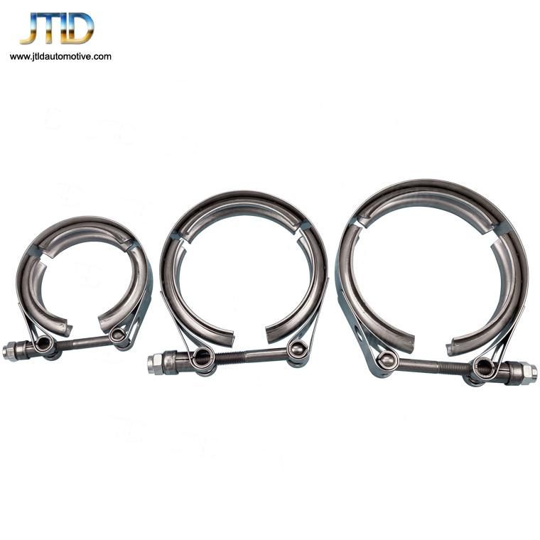 304 Stainless Steel 1.75" V Band Clamps with Flanges for Exhaust Pipe