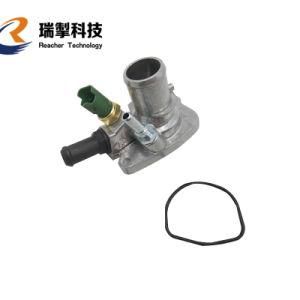 Auto Parts Aluminum Coolant Thermostat with Sensor for Cooling System for FIAT 55202176 and 55194029