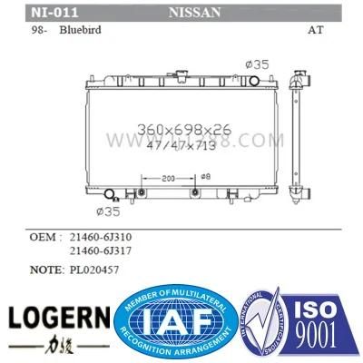 Auto Aluminum Radiator for Nissan Bluebird&prime;98- at 21460-6j310