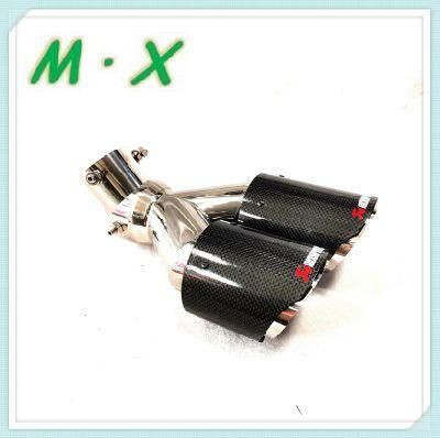 Hot Sales Exhaust Pipes Car Custom Carbon Fiber Dual-Outlet Y-Style Muffler Pipes Car Exhaust Tip