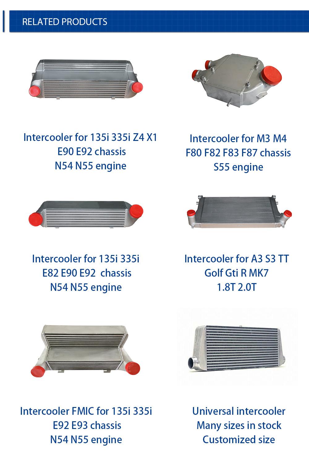 Auto Engine Aluminum Intercooler for Bm*W M3 M4 F80 F81 F82 F83 S55