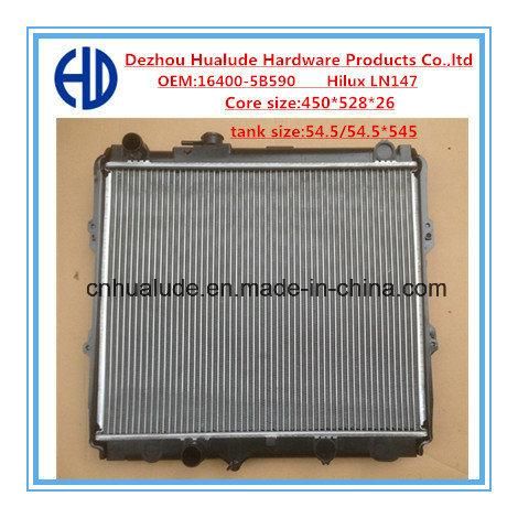 Alouminum Plastic Brazed Car Radiator for Hilux Ln147 (OEM16400-5B590)