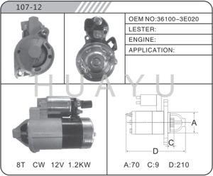 Hyudnai Sonata Starter Motor 36100-3e020 8t 12V