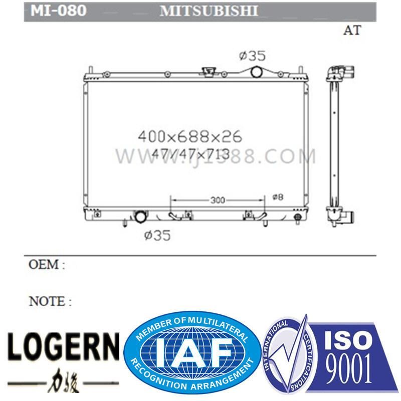 Mi-080 Cooling System Auto Radiator for Mitsubishi Lancer′03-09 at