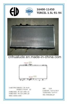 Aluminum Plastic Car Radiator for Toyota Tercel Oe: 16400-11450