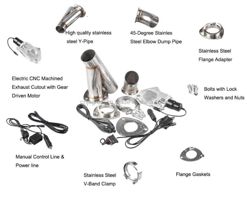 Remote Dual E-Cut Pipe Cut out Valve Electric Exhaust Cutout Kit
