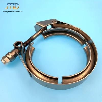 Quick Release V Band Pipe Clamp 4 Inch Thread Galling Free