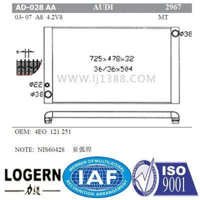 Heating Radiator Assy for Audi A8&prime;03-07 Mt Dpi 2967