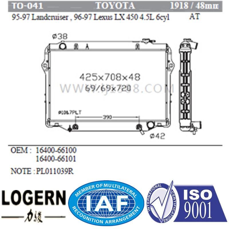to-041 Car Landcruiser′95-97Lx450′96-97 at Radiator Dpi: 1918