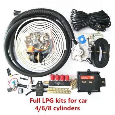 4 Cylinders Full Set Propane Methane LPG CNG Conversion Kits for Car ECU