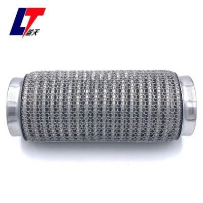 2.5*8inch Heavy Duty Stainless Steel Exhaust Flexible Pipe Interlock Tip 8&quot; Ol for Car
