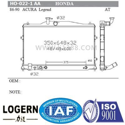 All Full Aluminum Radiator for Honda Acura Legend&prime;86-99 at/PA32 Dpi: 39