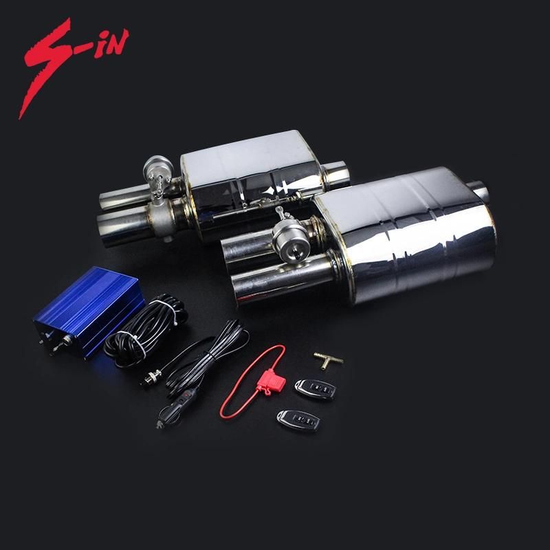 Universal Stainless Steel Dual Outlets Auto Club Exhaust Muffler