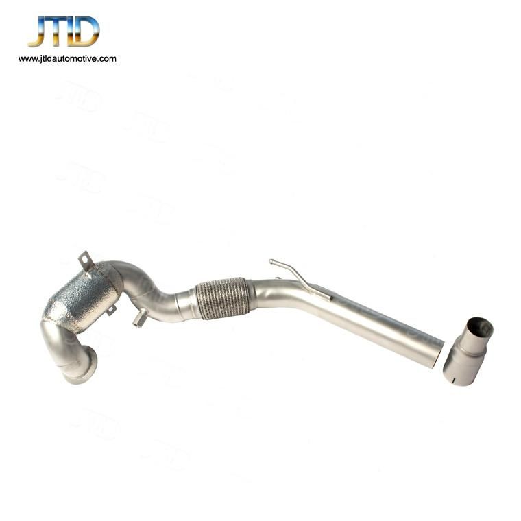 High Quality Customized Exhaust Downpipe with Cat Heatshield for VW 7.5 Gti