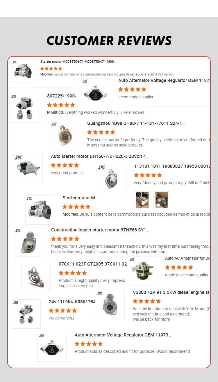 New Hnrock 12V Starter Motors M3t30281 16708n M3t30282 M3t30285 M3t30286 M3t33581 M3t33582 M3t33586A M003t30285 for Mazda Starter Motors