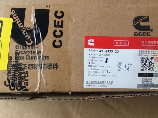 Nt855-C280 Engine Intake Heater 4914333 for Cummins