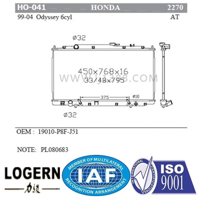 Ho-041 Cooling Machine Radiator for Honda Odyssey′99-04 at Dpi 2270