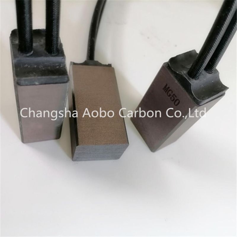 Metal carbon brush MG50 for asynchronous motor slip ring and charging generator