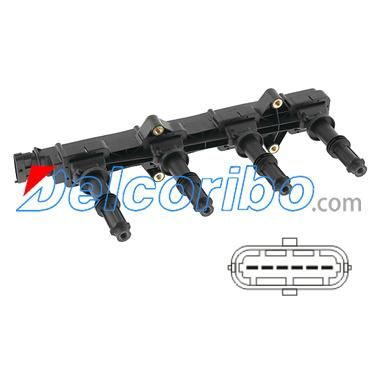 Ignition Coil 9153250, 93172030, 6235124 for Opel