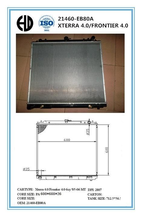 Aluminum Auto Car Radiator Oe: 21460-Eb80A