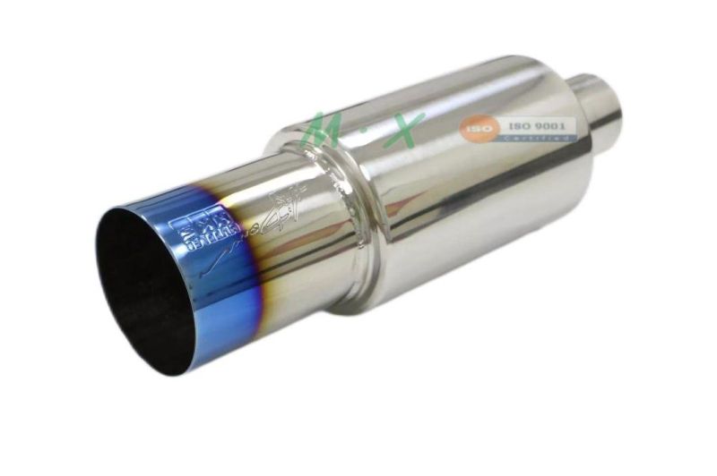High Quality Stainless Steel in Titanium Plated Exhaust Muffler for Hks