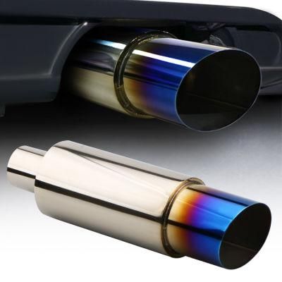 Universal Car Stainless Steel Chorm Silver Exhaust Tips Pipes Muffler