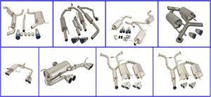 Exhaust Pipe for Car Exhaust Cat Back with Quad Double Tips