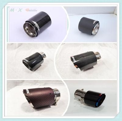 High Quality Single Outlet Stainless Steel Carbon Fiber Exhaust Muffler Tail Pipe Exhaust Tip