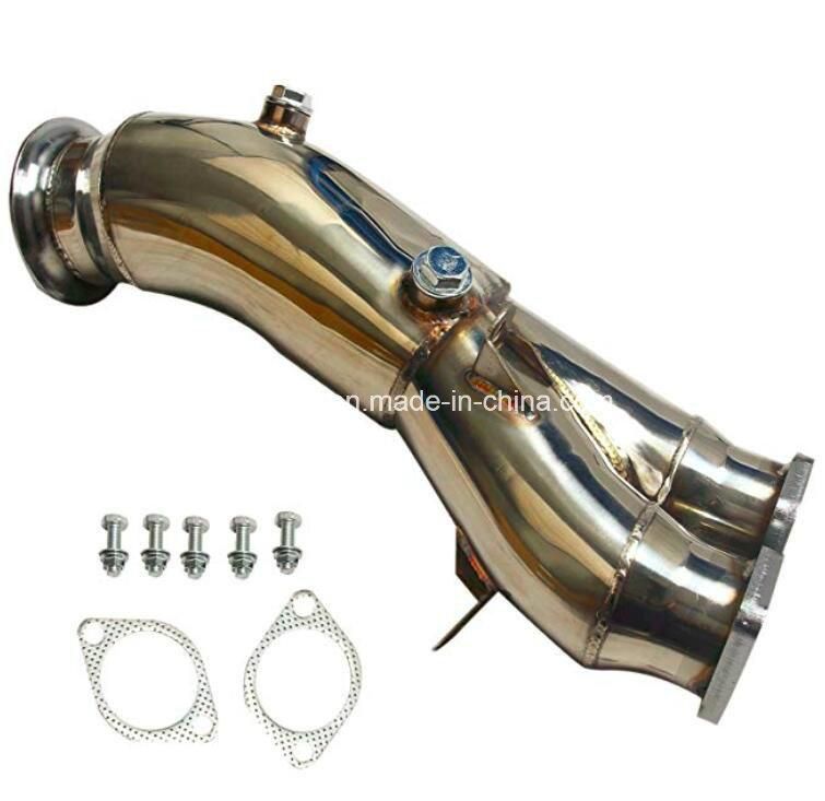 4′′ Downpipe Polished Stainless Steel for 2011-2012 BMW E82 E83 E90 E91 E92 E93 135I 335I Single Turbo Engine