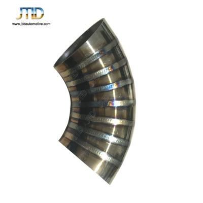 304 Stainless Steel Pie Cuts 90 Degree Bend 2.5&quot; Welded Exhaust Elbow