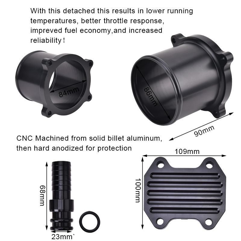 Auto Part Throttle Valve Egr Delet Cooler Block off Plate Kit for Dodge/RAM Cummins 2013-2018 6.7L