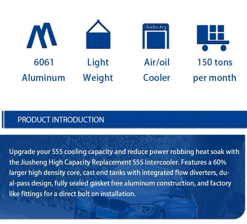 Car High-Efficiency Cooling Intercooler Is Suitable for M3 M4 and S55 Engine F80 F82 F83 F87 Chassis