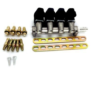 Llano Black 2ohm 4 Cylinder CNG LPG Injector Rail Ln-Lig1 for High Quality Autogas Equipment