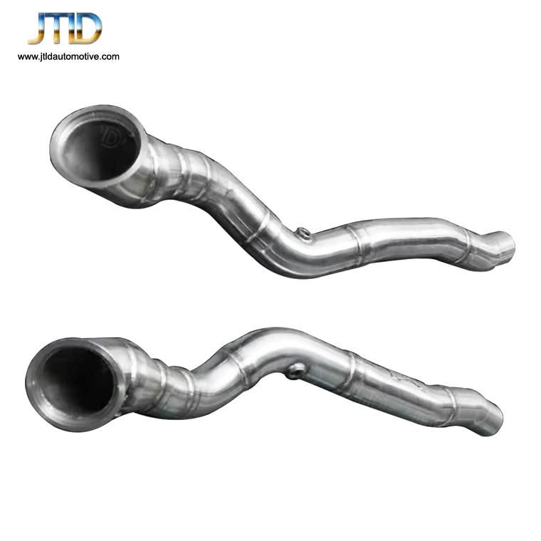 Polish Straight Catless Exhaust Downpipe for Ferrari California