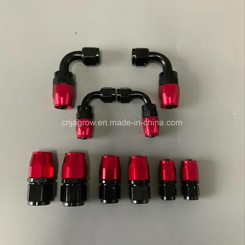 An6 Fitting Oil Fuel Adaptor Swivel 90 Degree Reusable an Fitting Hose End