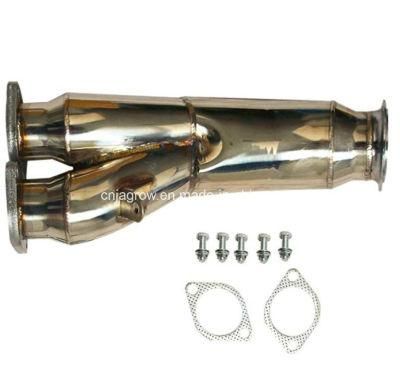 4&prime;&prime; Downpipe Polished Stainless Steel for 2011-2012 BMW E82 E83 E90 E91 E92 E93 135I 335I Single Turbo Engine
