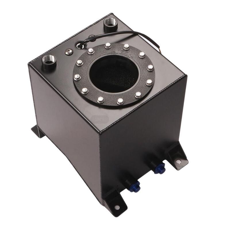 New Aluminum Fuel Cell Gas Tank Foam Filled with Level Sensor 5/10/15 Gallon for Drift Racing