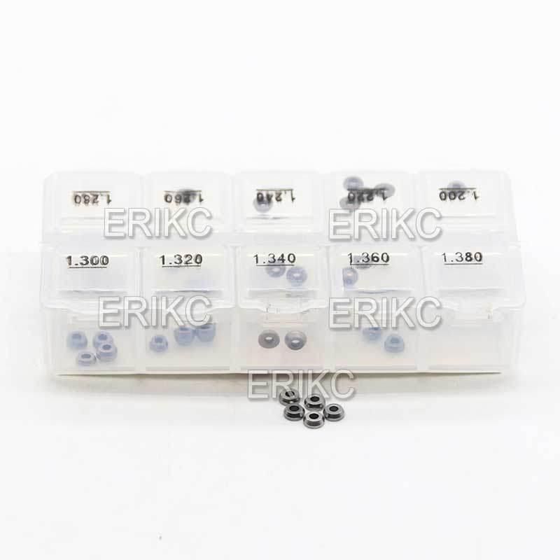 Erikc Common Rail Injector Adjust Shims B17 Adjusting Washers Shims Gasket B17 Size 1.200mm - 1.380mm for Denso