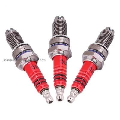 Tvs Bajaj Hh Motorcycle Spark Plugs with 3 Electrodes Super Quality Honda Hero