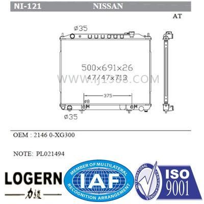Auto Cooling System Radiator for Nissan at 21460-Xg300