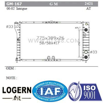 Car Spare Auto Radiator for Intrigue&prime;00-02 at Dpi 2421