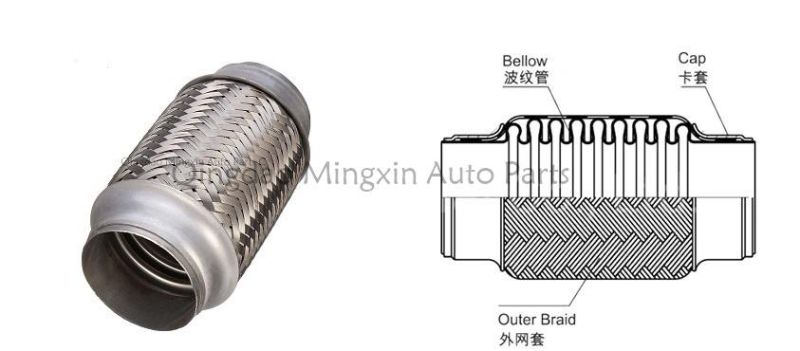 Interlock Stainless Steel Automobile Exhaust Flexible Bellow/Connector/Joints/Pipe SS304