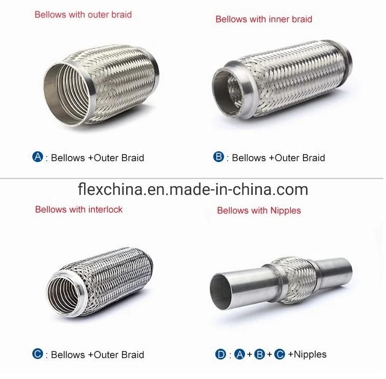 Stainless Steel Braided Flexible Exhaust Pipe Muffler